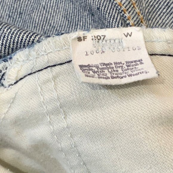 Vintage LEVIS Mens Jeans Sz 36x33 Orange Tab 517 Bootcut Dark Blue Denim USA 80s - Picture 4 of 9
